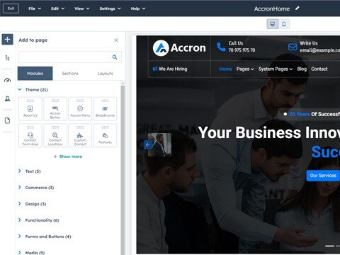 Drag and Drop Modules